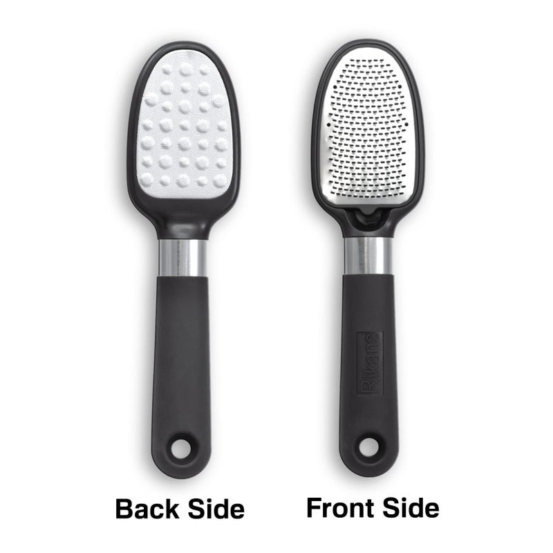 Rikans Foot File Foot Rasp Callus Remover Dead Skin Remover Double Sided Foot Scrubber Foot Care Pedicure Tool to Remove Hard Skin Can Be Used Wet or Dry Skin High Grade Stainless Steel File - Image 2